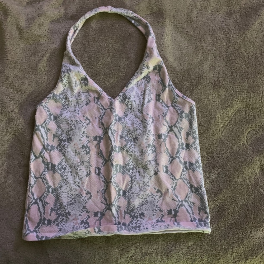 Snake skin halter top